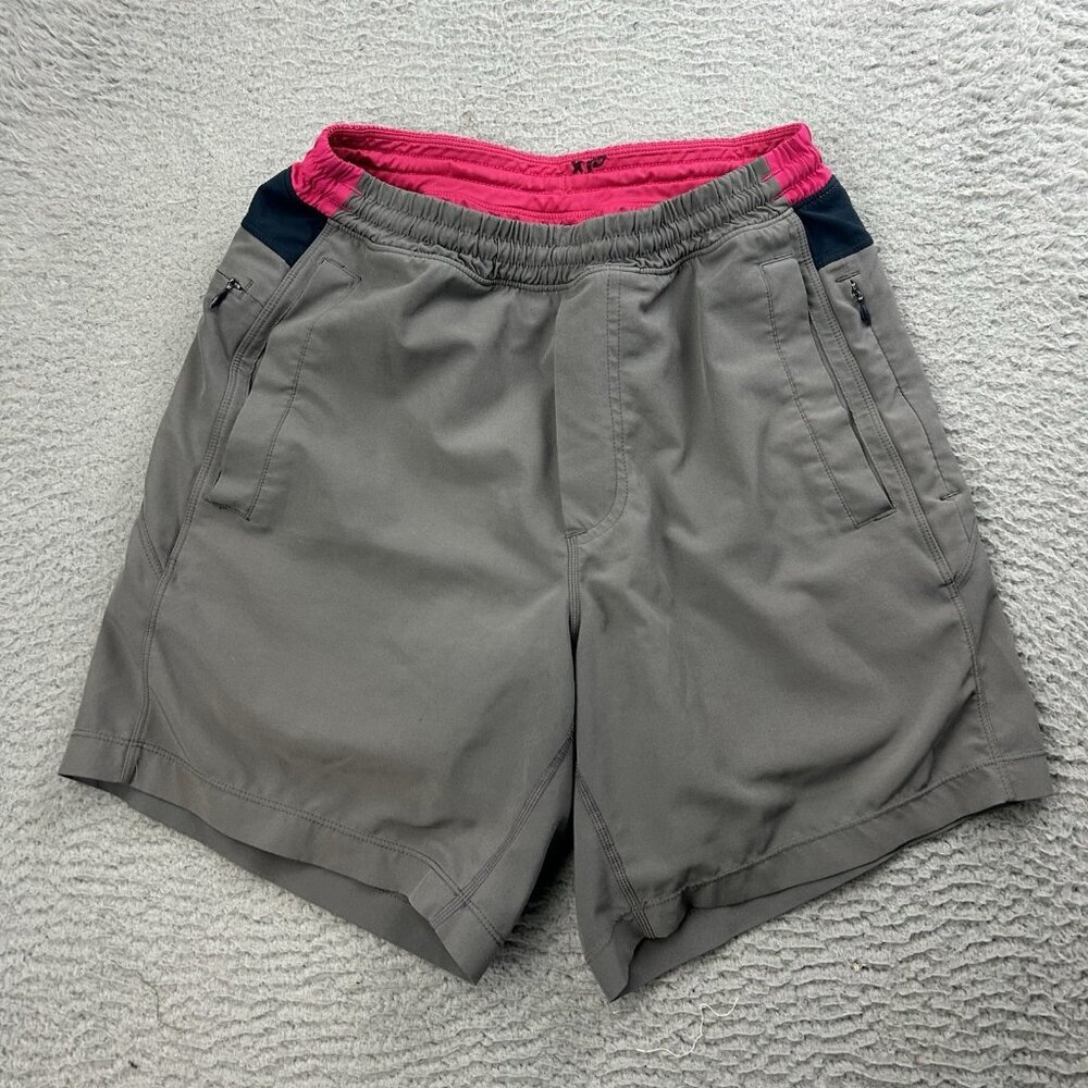 Birddogs Boom For Your Boomstick Shorts Mens Gray Pink Lined Size Small